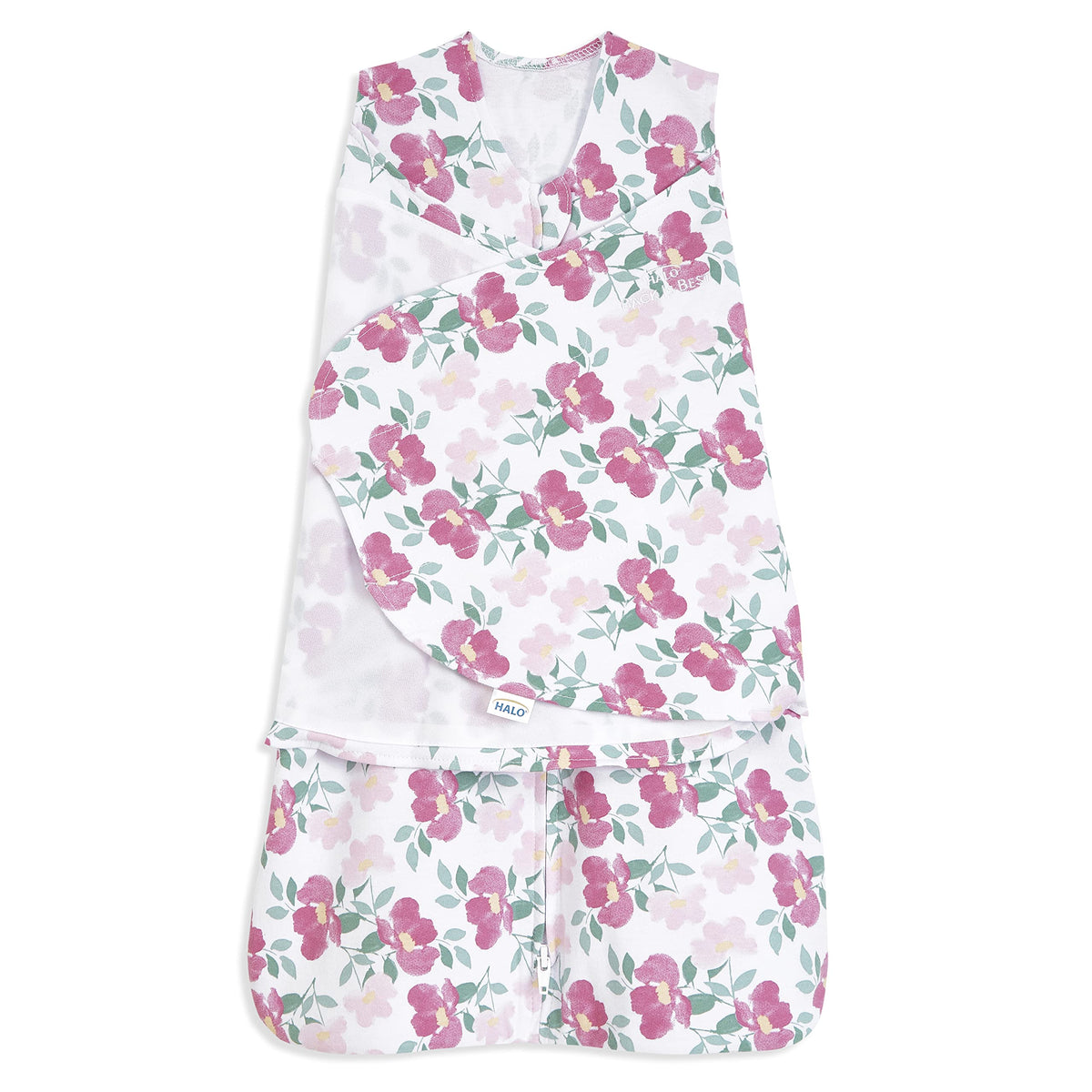 HALO SleepSack Swaddle | Cotton | 1.5 TOG | 6-12 lbs |Floral Stripe Jansha Store