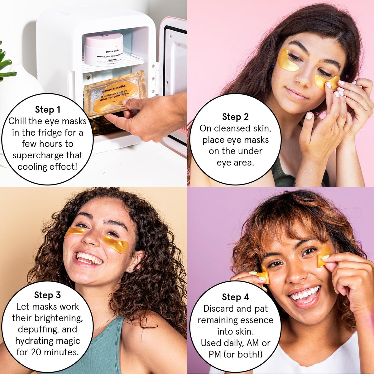 grace & stella Award Winning Eye Patches for Puffy Eyes - Birthday Gifts for Women - Under Eye Mask for Dark Circles and Undereye Bags - Gifts for Mom - Vegan Cruelty-Free Self Care (24 Pairs, Gold) Jansha Store