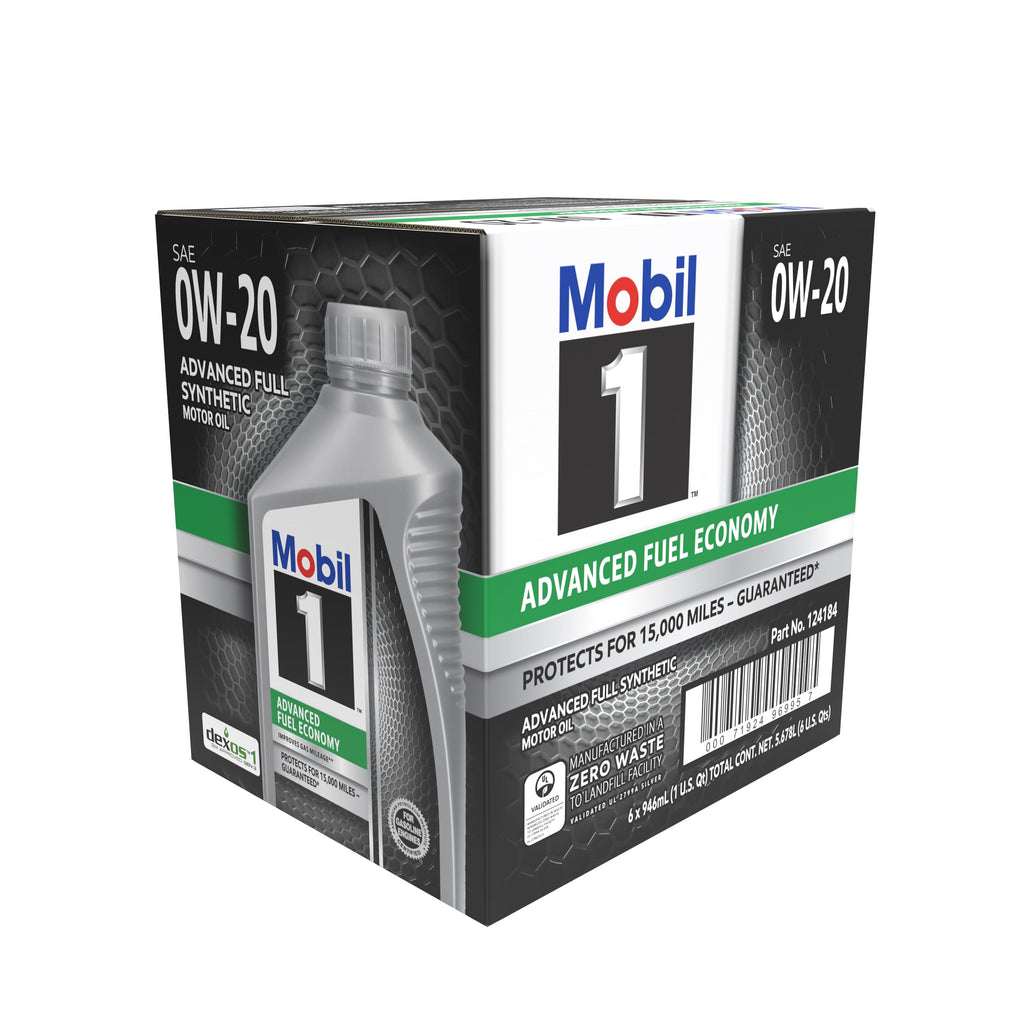 Mobil 1 Advanced Fuel Economy Full Synthetic Motor Oil 0W-20, 5 Quart Jansha Store