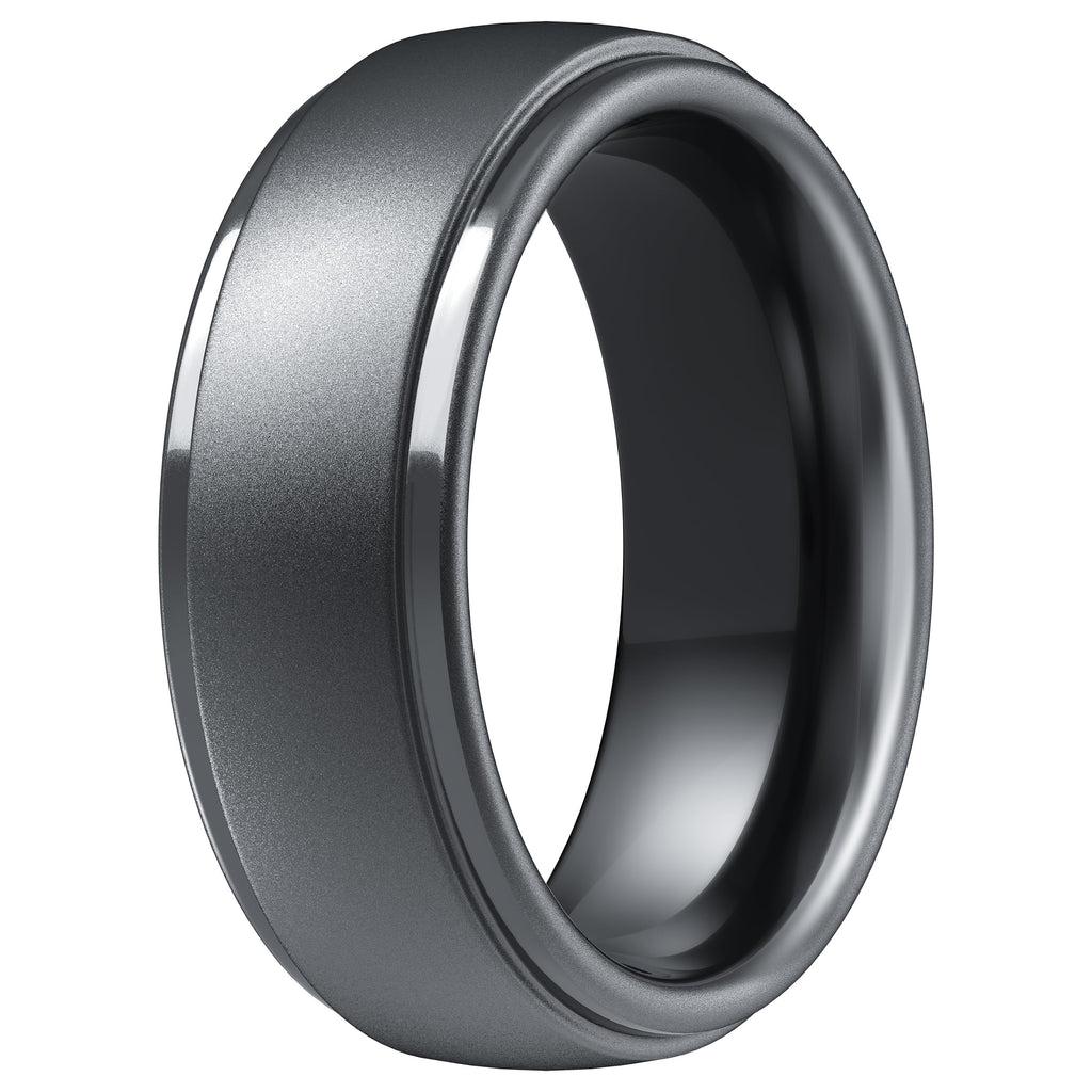 ThunderFit Silicone Rings for Men, Step Edge Rubber Wedding Bands 10mm Wide Jansha Store