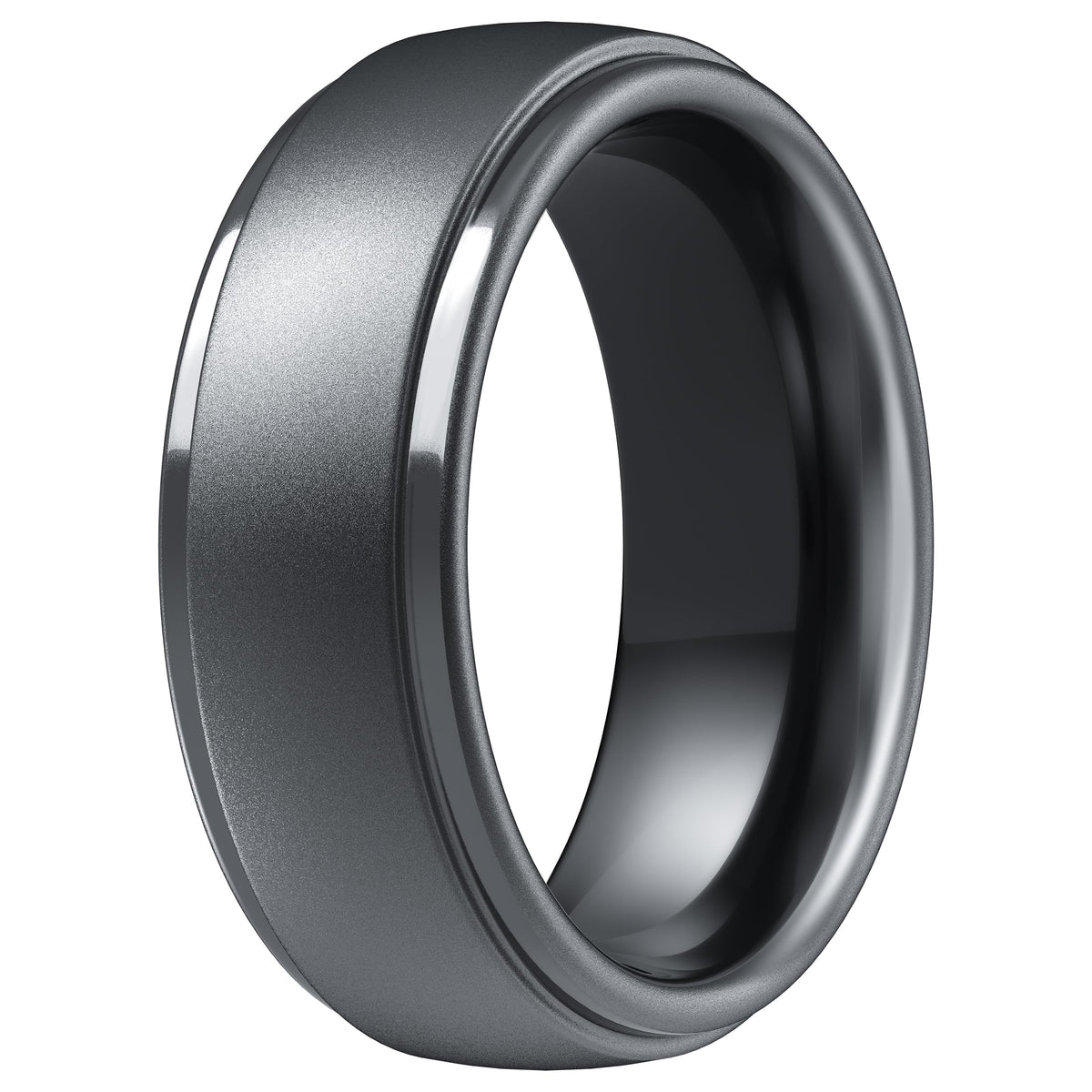 ThunderFit Silicone Rings for Men, Step Edge Rubber Wedding Bands 10mm Wide Jansha Store