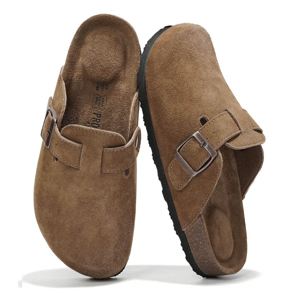 Project Cloud 100% Genuine Leather Womens Cork Footbed Clogs for Women Jansha Store