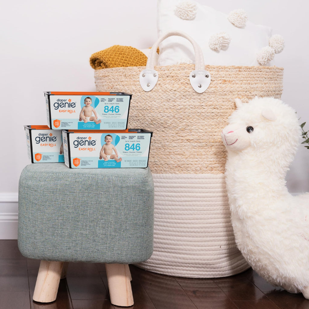Diaper Genie Easy Roll Refill | 18 Bags Per Refill | Holds Up to 846 Newborn Diapers | Odor Control | Diaper Pail Refill Bags | Fits Diaper Genie Signature & Platinum Pails, Packaging may vary Jansha Store