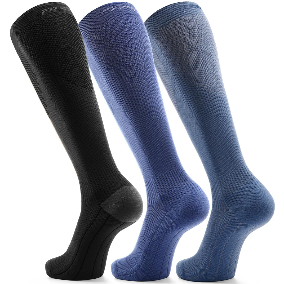 FITRELL 3 Pairs Compression Socks for Women and Men 20-30mmHg-Circulation Support Socks Jansha Store