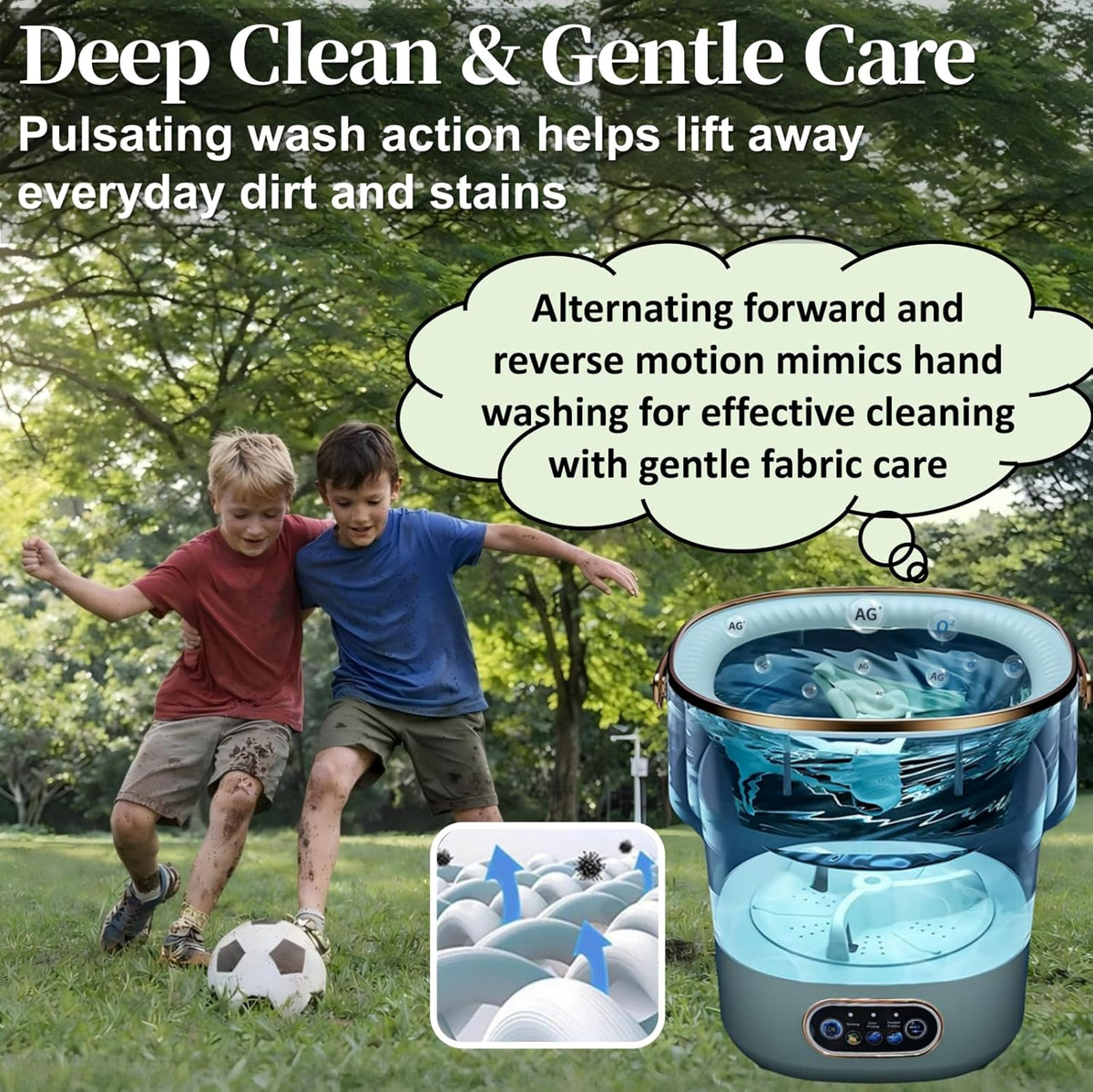 Portable Washing Machine with Spin Basket, Upgraded 20L Foldable Mini Washer【5-Min Wash・3-Min Spin・1-Year Free Replacement】Small Washing Machine for Travel, Dorms, RVs, Camping (Khaki) Jansha Store