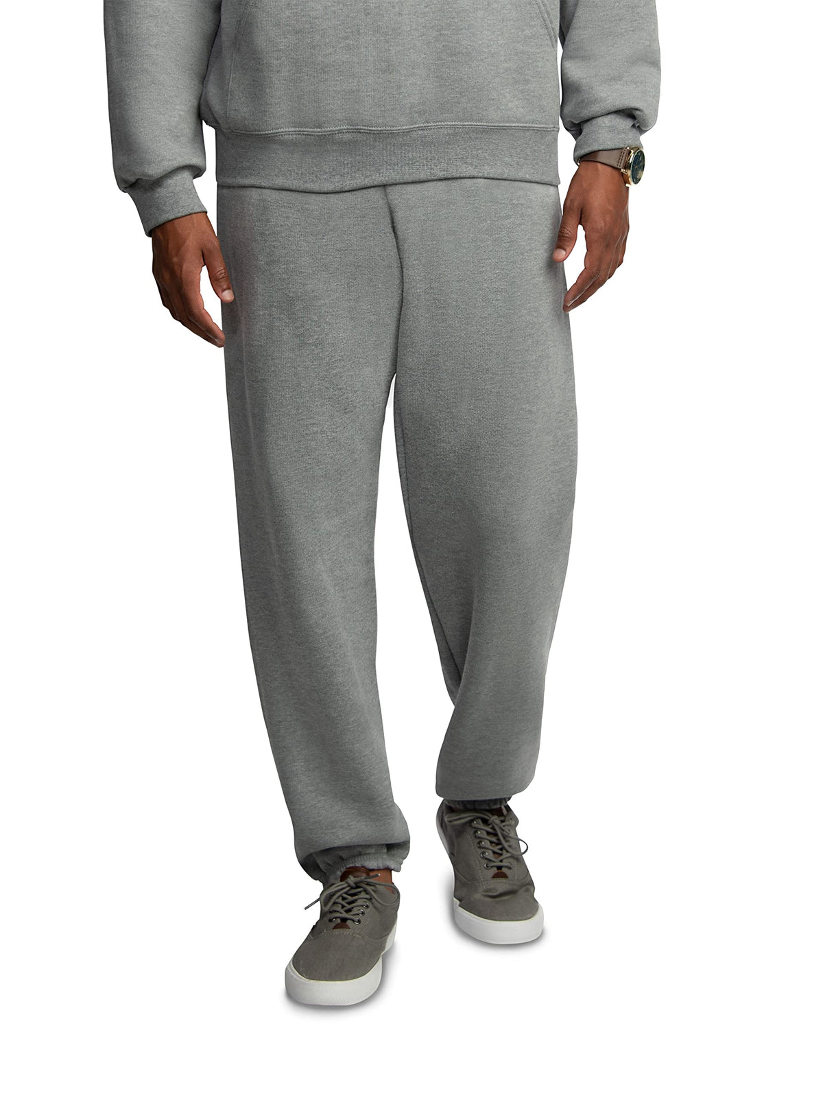 Fruit of the Loom Eversoft Fleece Elastic Bottom Sweatpants with Pockets, Relaxed Fit, Moisture Wicking, Breathable Jansha Store