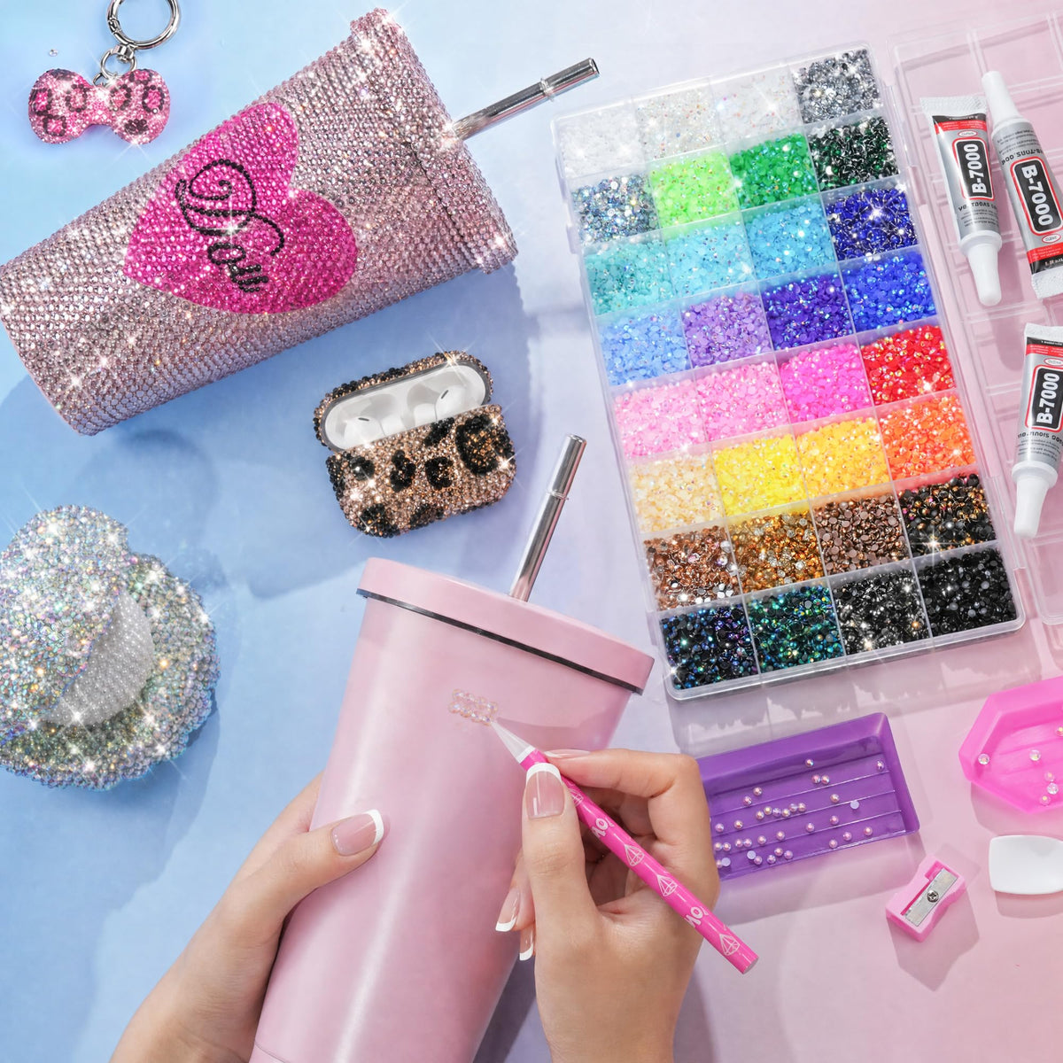 40000 Pcs Resin Jelly Rhinestones for Bedazzling, All-in-One Kit Jansha Store