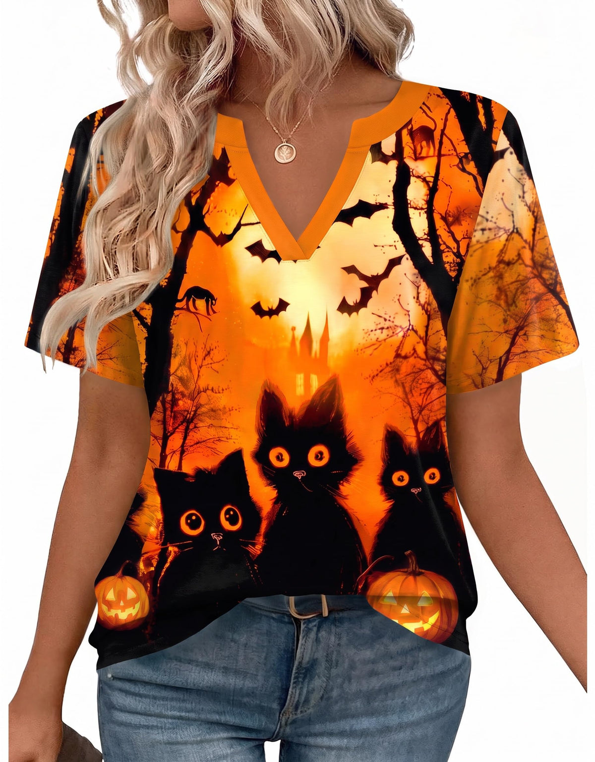 Zeagoo Womens Tops Short Sleeve V Neck Tee Shirts Cute Dressy Casual Jansha Store