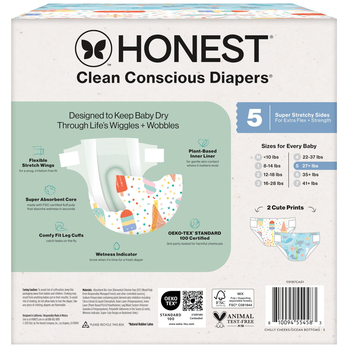 The Honest Company Diapers, All the Alpacas + Turtle Time, Size 1, 78 Count Jansha Store