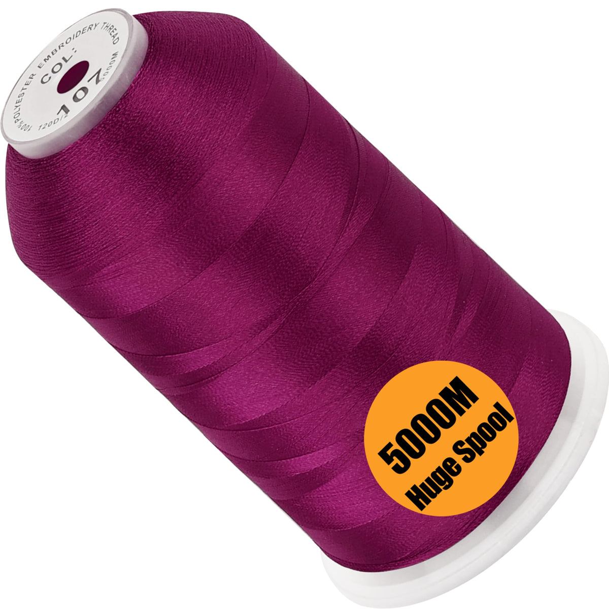 New brothread 5000M Huge Spool Embroidery Machine Thread - White Jansha Store