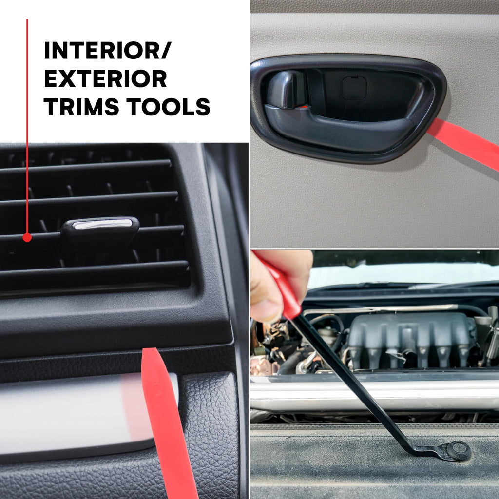 Tresalto Auto Trim Removal Tool Kit - 5 Piece set for Dash, Door Panel, Clip Remover - Scratch-Resist Nylon Pry Tools for Interior Car Trims Work - Panel Prying Tools Included - Blue Jansha Store