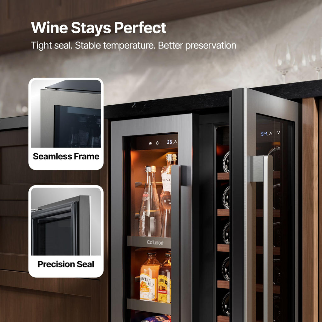 Ca'Lefort 24'' Beverage Refrigerator, 180 Can Beverage Fridge Under Counter Jansha Store