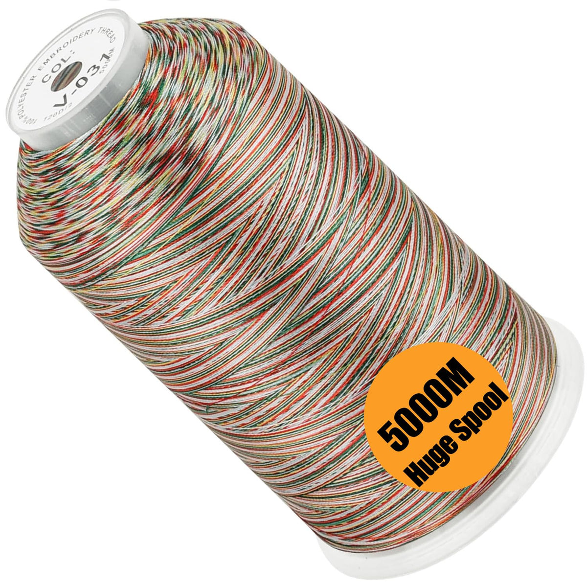 New brothread 5000M Huge Spool Embroidery Machine Thread - White Jansha Store