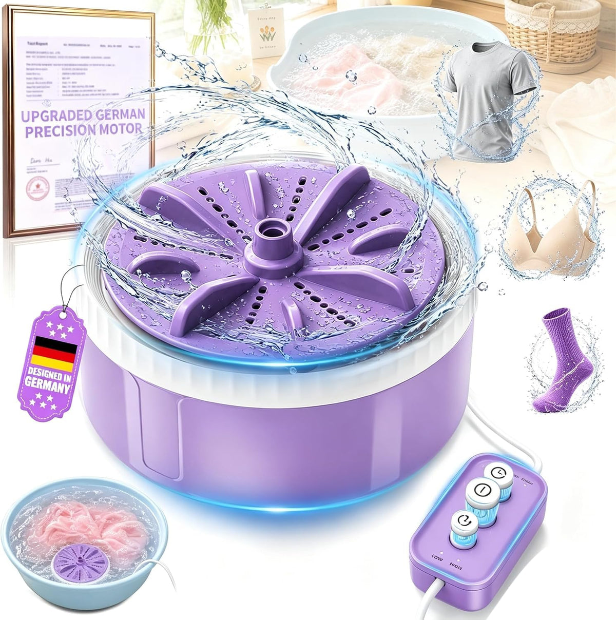 USB Portable Washing Machine | For Clothes & Dishes, Travel, Dorms, RVs Jansha Store