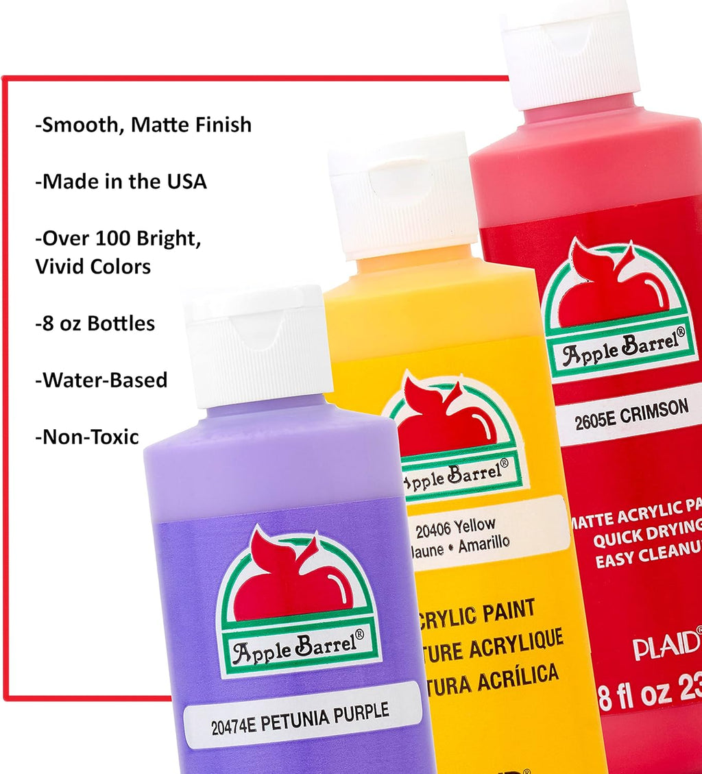 Apple Barrel Acrylic Paint in Assorted Colors (8 Ounce), 20403 White Jansha Store