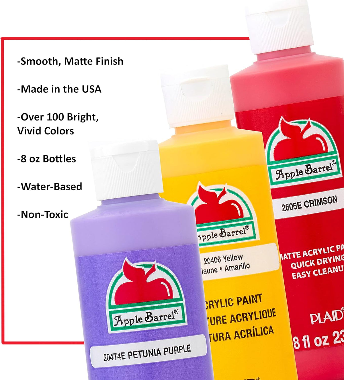 Apple Barrel Acrylic Paint in Assorted Colors (8 Ounce), 20403 White Jansha Store