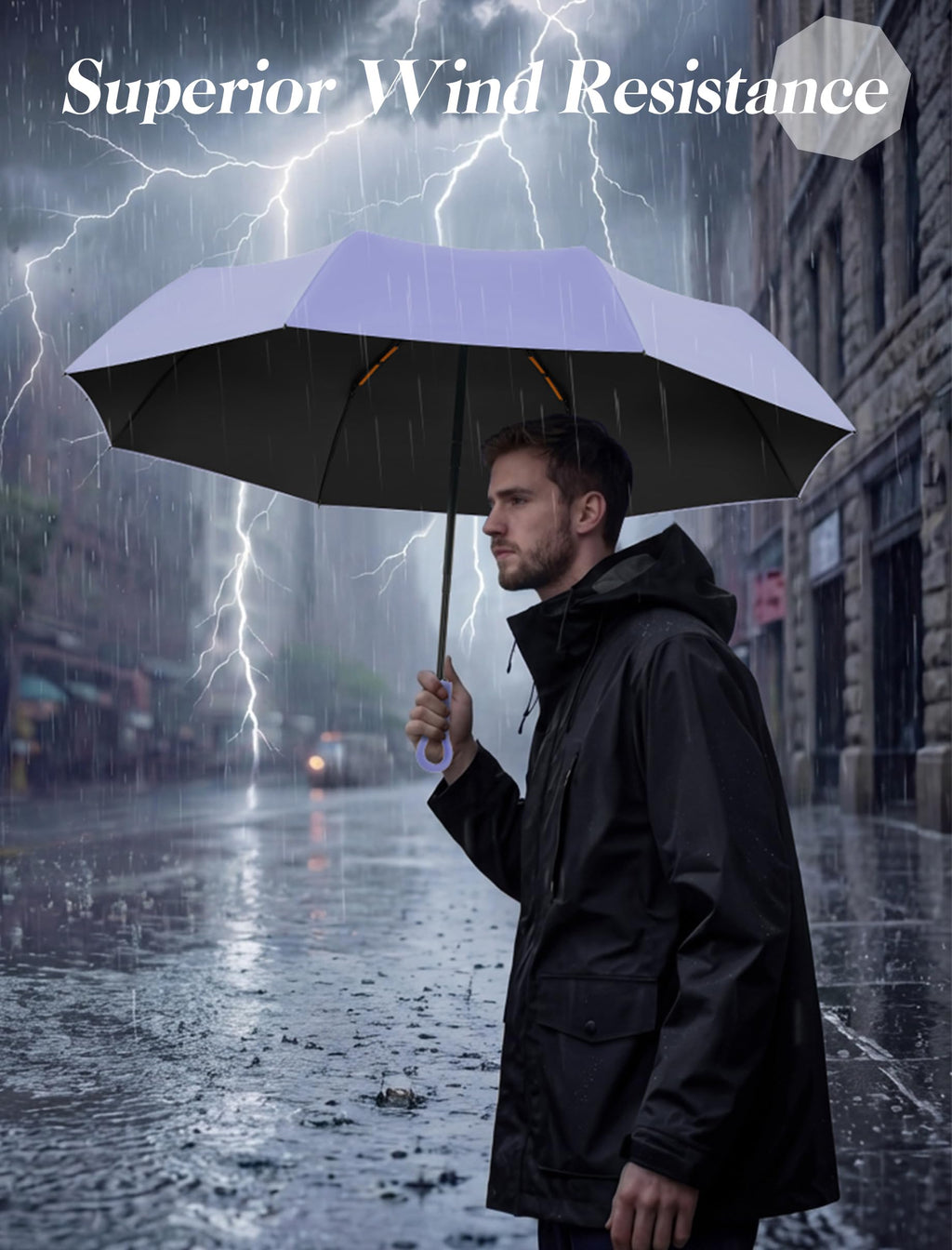 Seniny Windproof Travel Umbrella, Automatic Umbrellas for Rain, Portable & Compact Umbrellas for Backpack, Strong UV for Protection, Folding Small Sun Umbrella for Car, Walking Jansha Store