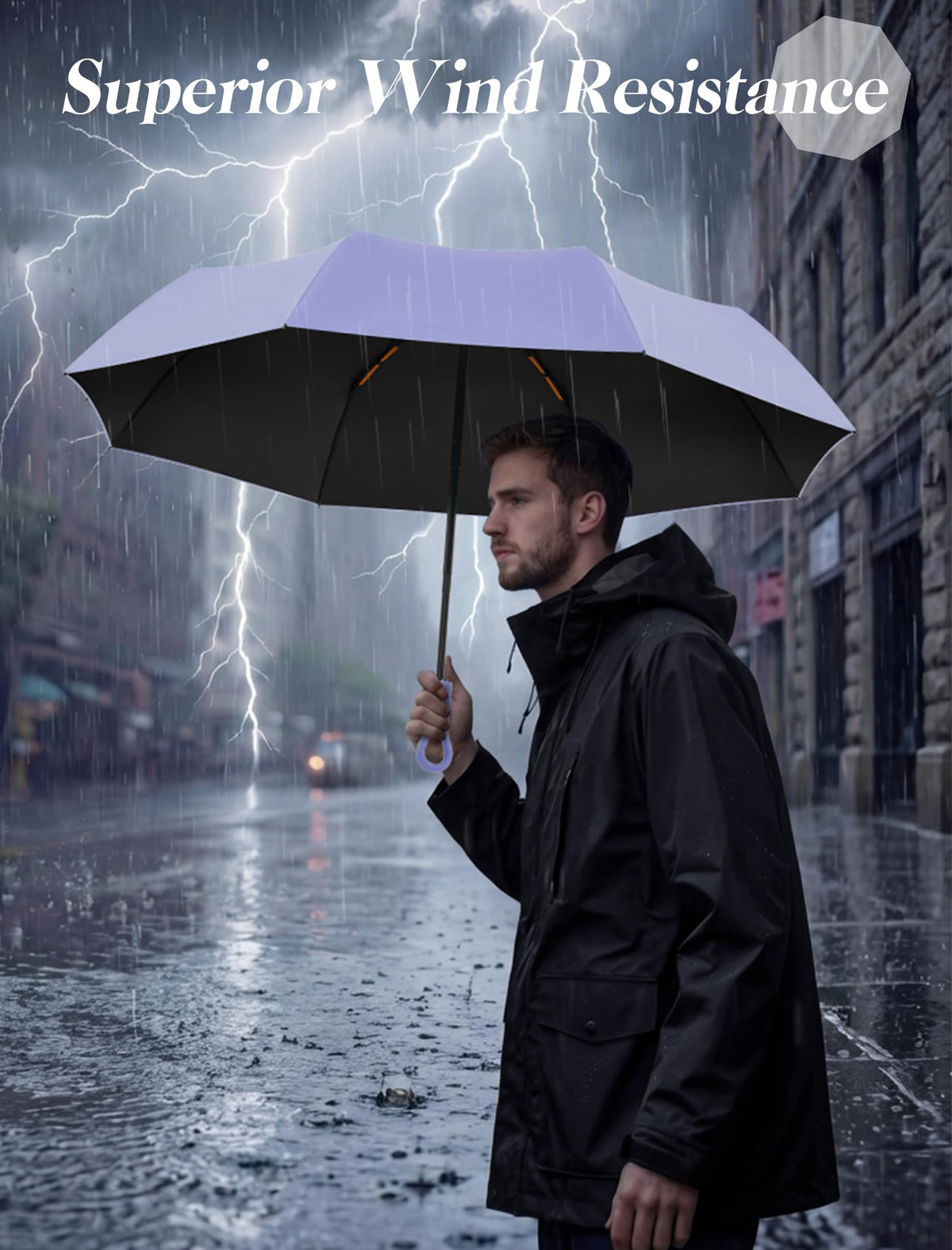 Seniny Windproof Travel Umbrella, Automatic Umbrellas for Rain, Portable & Compact Umbrellas for Backpack, Strong UV for Protection, Folding Small Sun Umbrella for Car, Walking Jansha Store