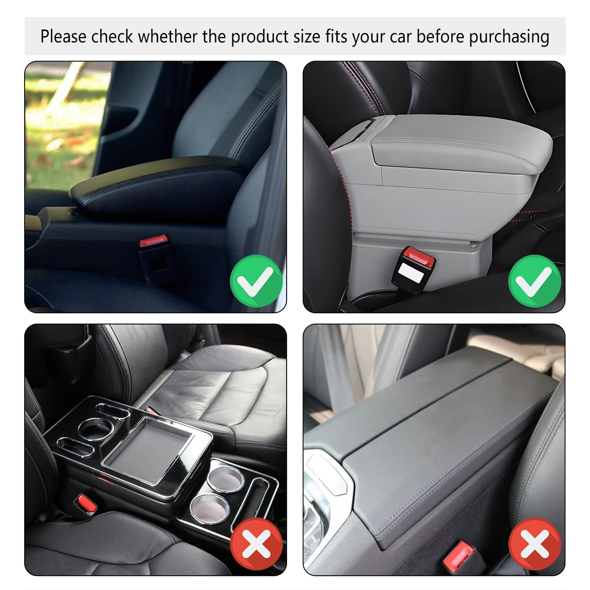 Stacool Upgraded Car Center Console Cover,Microfiber Leather Car Armrest Cover Cushion with 2 Storage Bags,Universal Car Armrest Storage Box (Brown) Jansha Store