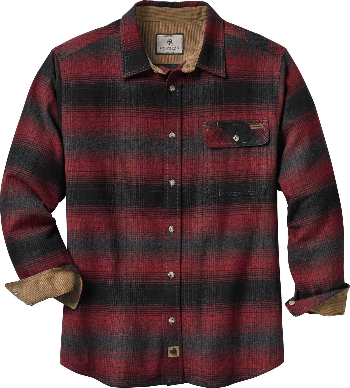 Legendary Whitetails Mens Flannel Long Sleeve Button Down 100% Cotton Shirt Jansha Store
