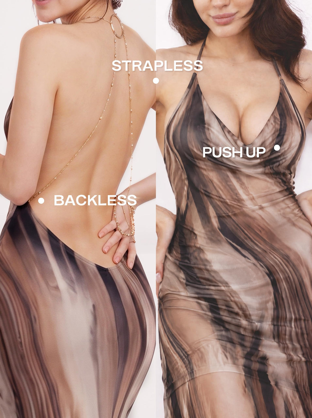 Sticky Bra Push Up, Invisible Strapless Adhesive Bra Jansha Store