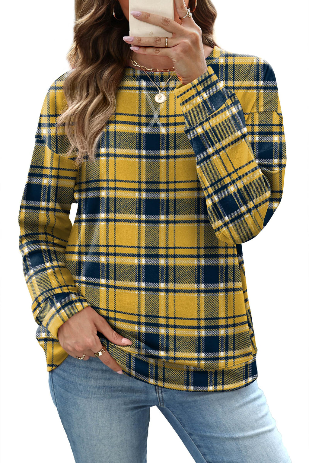 RUMIA Women's Crew Neck Sweatshirt Long Sleeve Tops for Women Fall Clothes Jansha Store