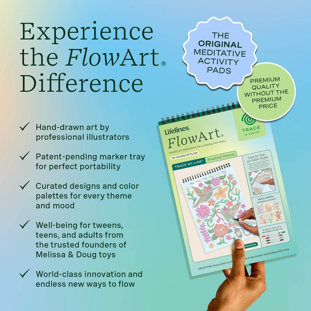 Lifelines FlowArt Activity Pads 3-Pack, Dot-by-Letter Guided Coloring Books Jansha Store