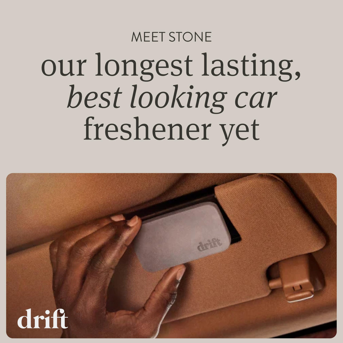 Drift Car Air Freshener - Stone Air Freshener Car Odor Eliminator - Long Lasting Scent - Auto Accessories - Metal Clip - Essential Oils - Clean Ingredients - Teak Scent Starter Kit Jansha Store