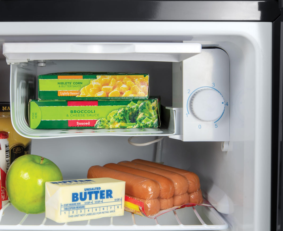 Igloo 3.2 Cu.Ft. Mini Fridge with Freezer - Single Door Compact Refrigerator with Glass Shelves for Homes, Dorms & Offices- Keep Snacks, Drinks & Frozen Foods Cool with Temperature Control Mini Fridge Jansha Store
