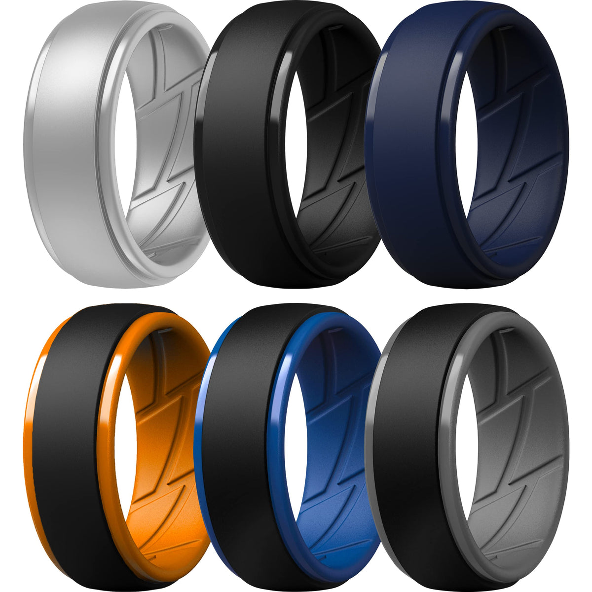ThunderFit Men's Silicone Rings, Breathable Rubber Bands, 10mm Wide Jansha Store