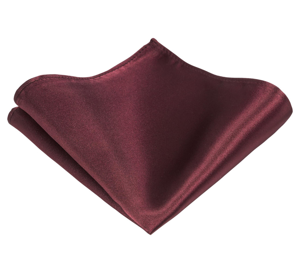 TIE G Solid Satin Woven dyed Color Formal Black Necktie and Pocket Square Sets in Gift Box Jansha Store