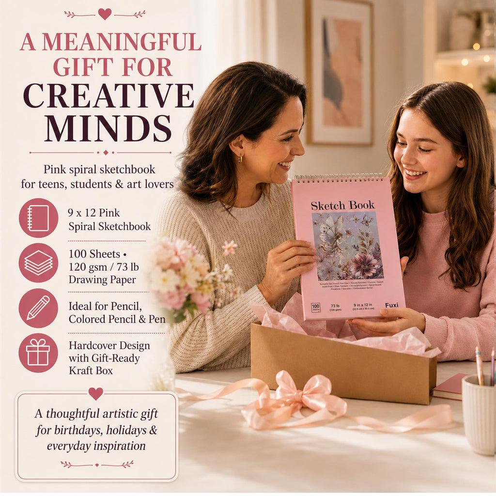 Fuxi Coloring Book & Sketchbook Set, 2-Pack, 9 x 12 in Jansha Store