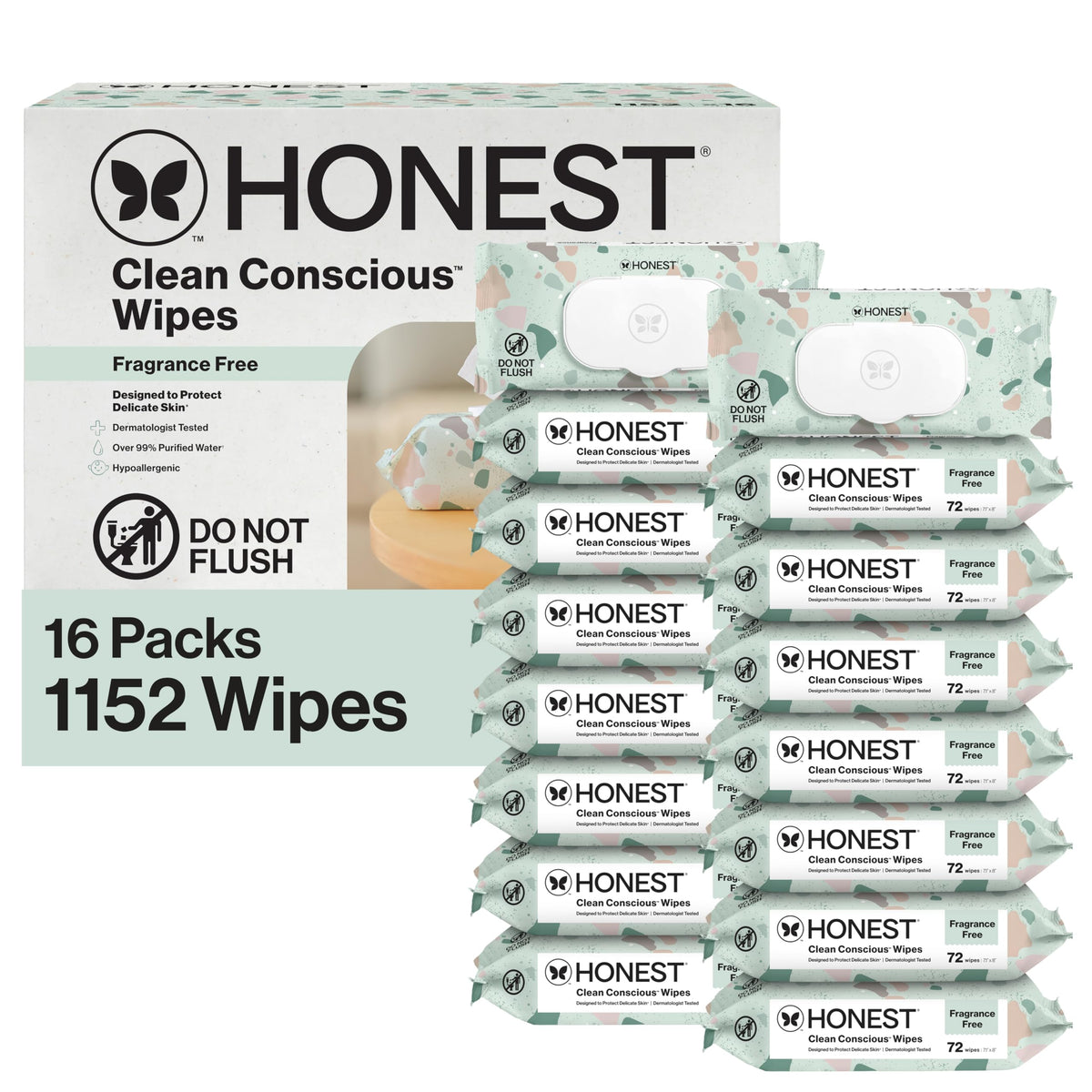 The Honest Company Multi-Use Baby Wipes, Pattern Play, 720 Count Jansha Store