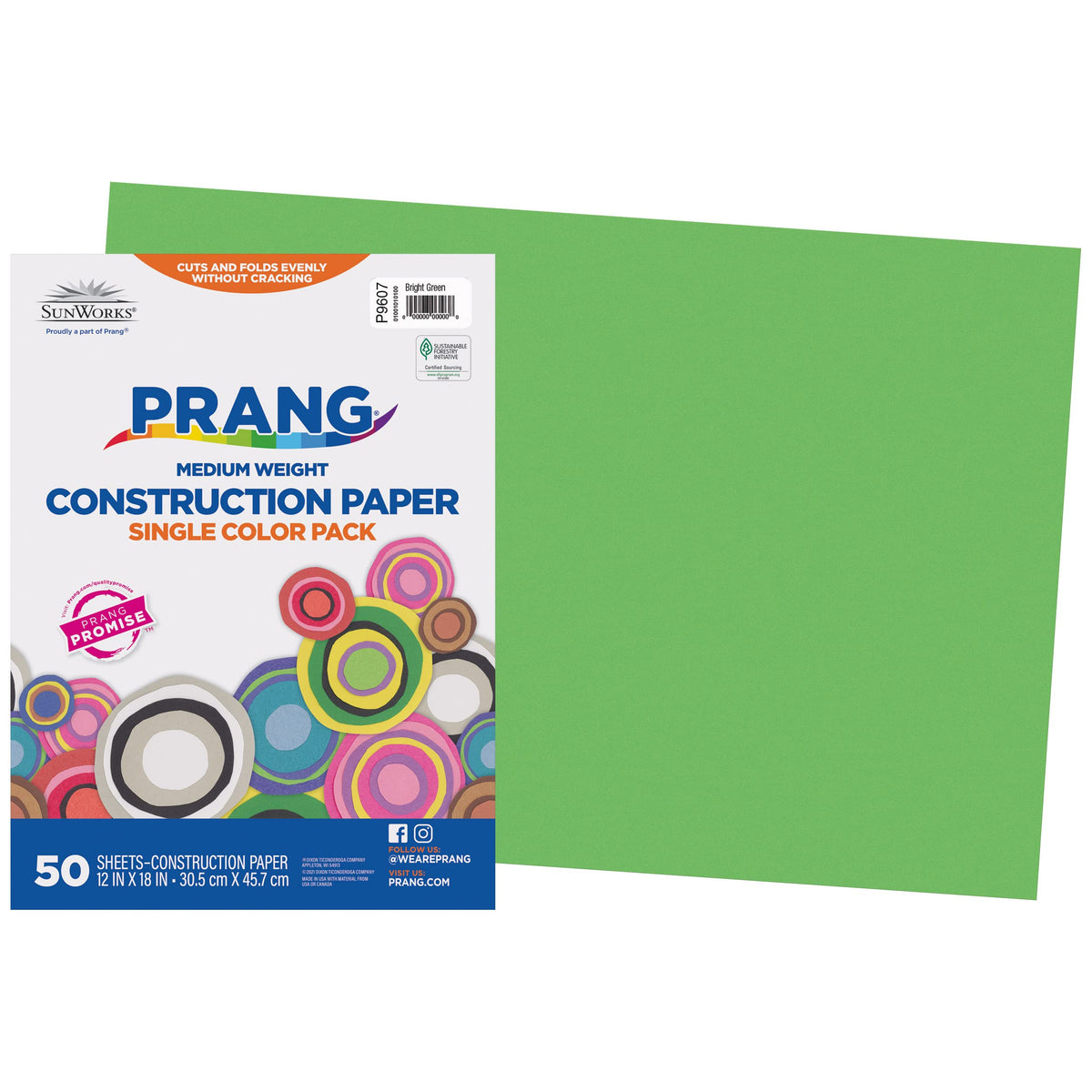 Prang (Formerly SunWorks) Construction Paper, 10 Assorted Colors, 12" x 18", 50 Sheets Jansha Store