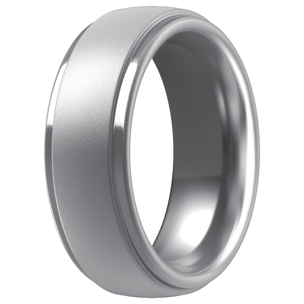 ThunderFit Silicone Rings for Men, Step Edge Rubber Wedding Bands 10mm Wide Jansha Store