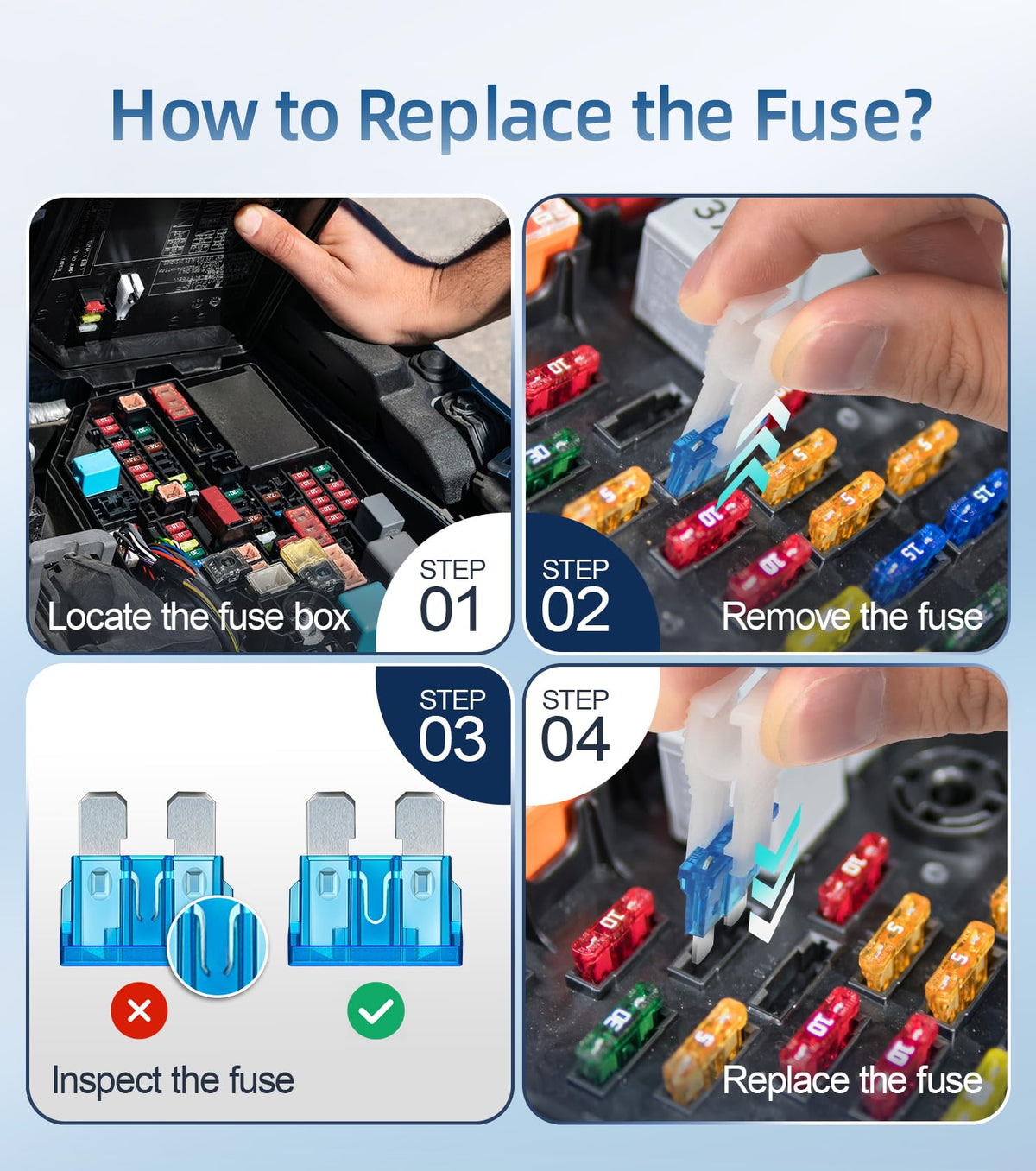 JOREST 300Pcs Car Fuse Assortment Kit, 160 Mini Blade Fuses Automotive + 90 Standard Auto Fuses + 50 Micro + Puller – Replacement for RV Camper Boat Truck (2Amp 3A 5A 7.5A 10A 15A 20A 25A 30A 35A 40A) Jansha Store