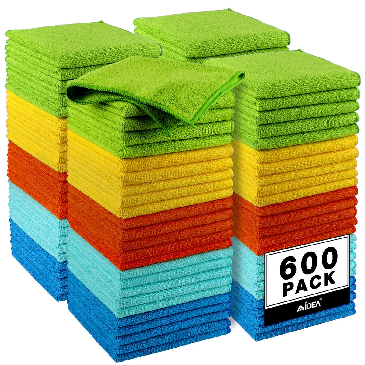 AIDEA Microfiber Cleaning Cloth-50PK, Microfiber Towels for Cars, 12"×12" Jansha Store