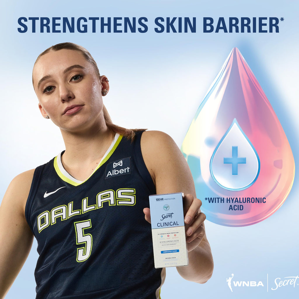 Secret Clinical Strength 100HR Sweat & Odor, Invisible Solid Antiperspirant Deodorant for Women, 3X Stress Protection with Hyaluronic Acid, PH Balanced, Clean Lavender Scent, 2.6 oz Jansha Store