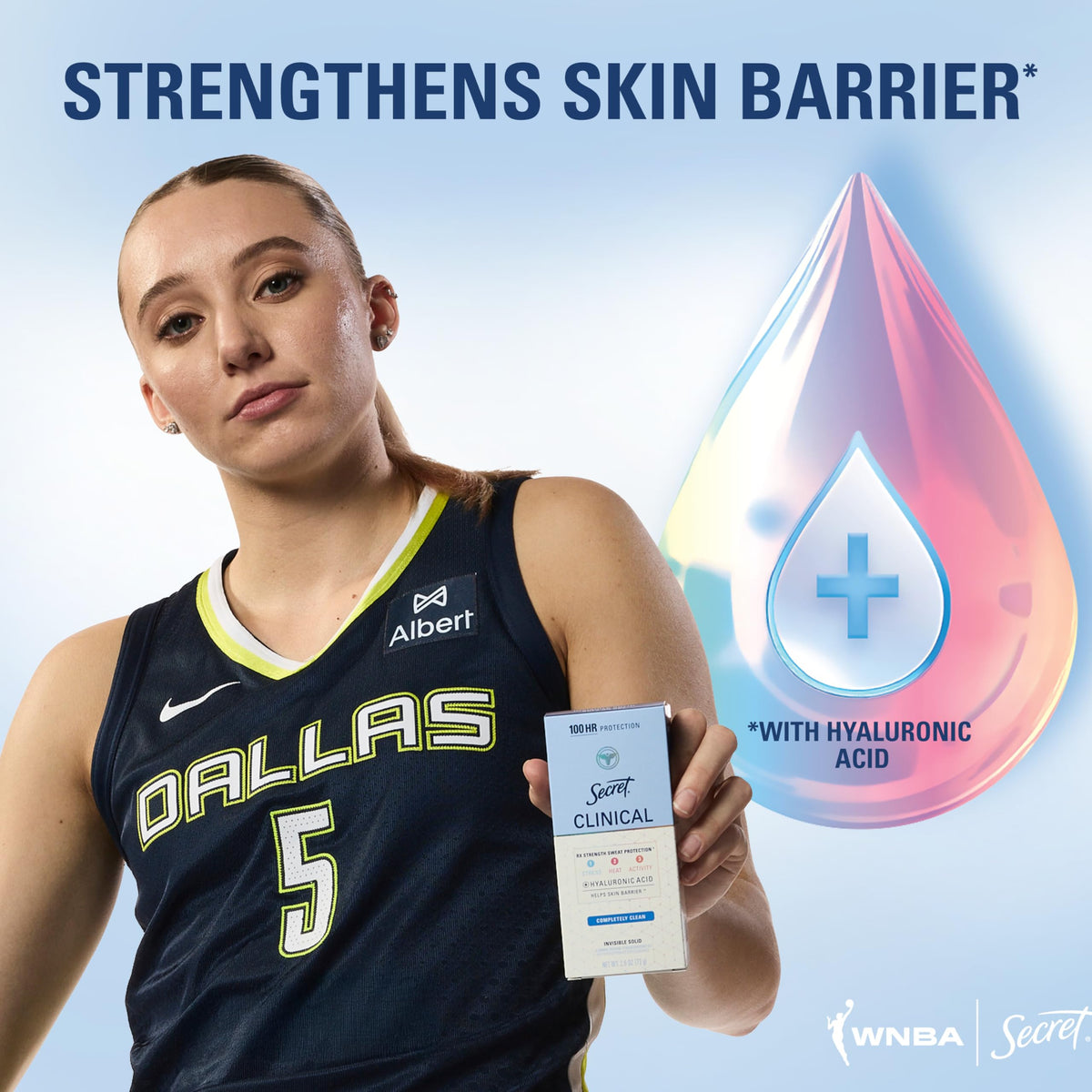 Secret Clinical Strength 100HR Sweat & Odor, Invisible Solid Antiperspirant Deodorant for Women, 3X Stress Protection with Hyaluronic Acid, PH Balanced, Clean Lavender Scent, 2.6 oz Jansha Store