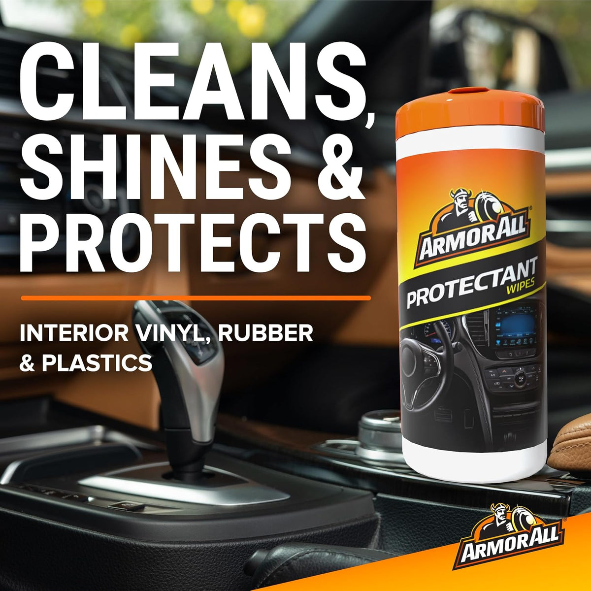 Armor All Car Cleaning Wipes, 90 Ct - Interior, Protectant & Glass Wipes Jansha Store