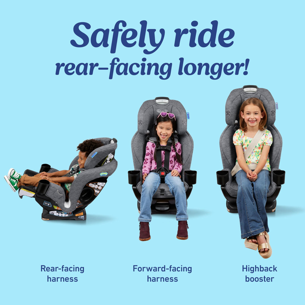Graco Extend2Fit 2-in-1 Convertible Car Seat, Gotham Jansha Store