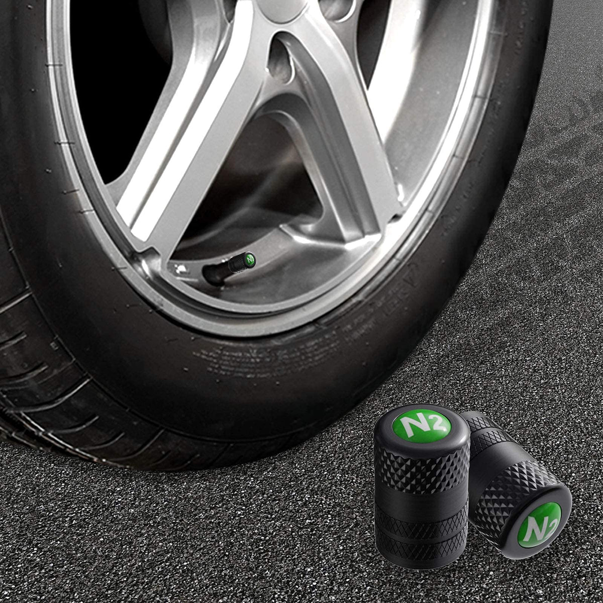 CKAuto Tire Valve Stem Caps, Aluminum Black, 4 pcs/Pack Jansha Store