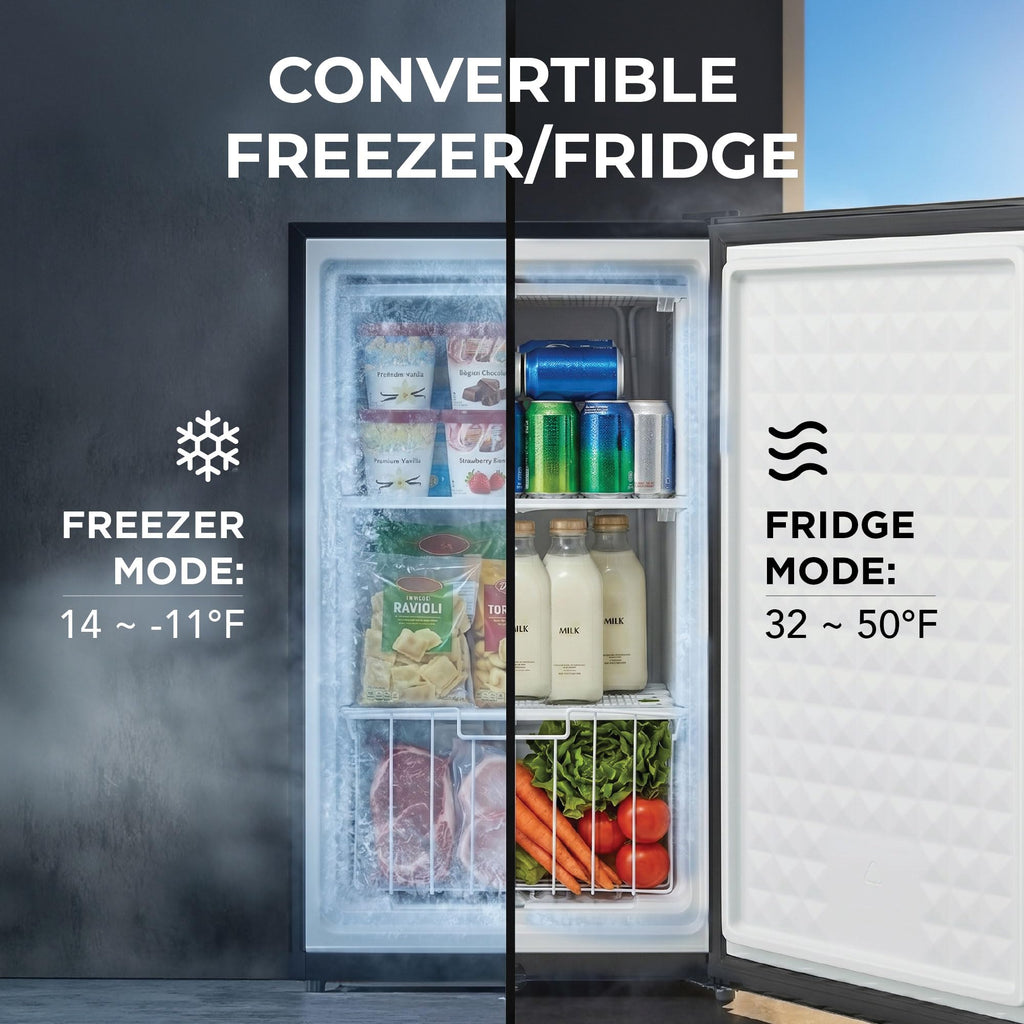 Whynter Upright Mini Freezer, 1.1 Cu Ft, Silver, CUF-112SS Jansha Store