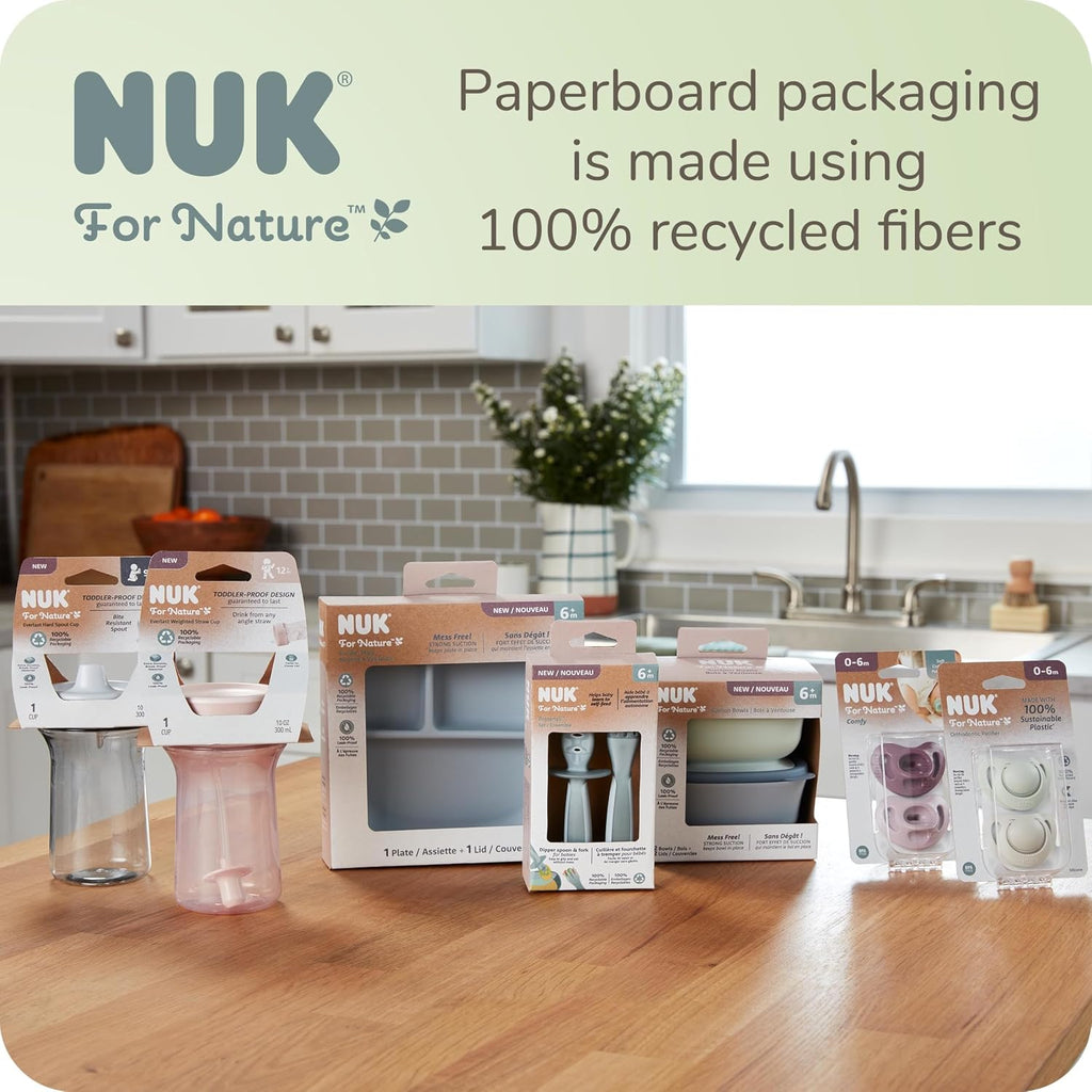 NUK for Nature Learner Cup, 10 oz, 9+ Months – BPA Free, Spill Proof Sippy Cup Jansha Store