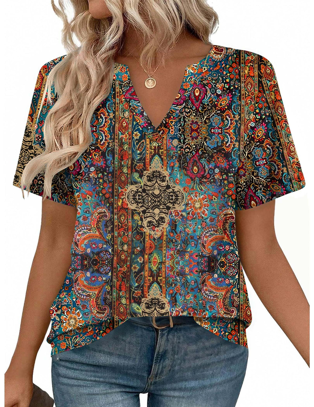 Zeagoo Womens Tops Short Sleeve V Neck Tee Shirts Cute Dressy Casual Jansha Store