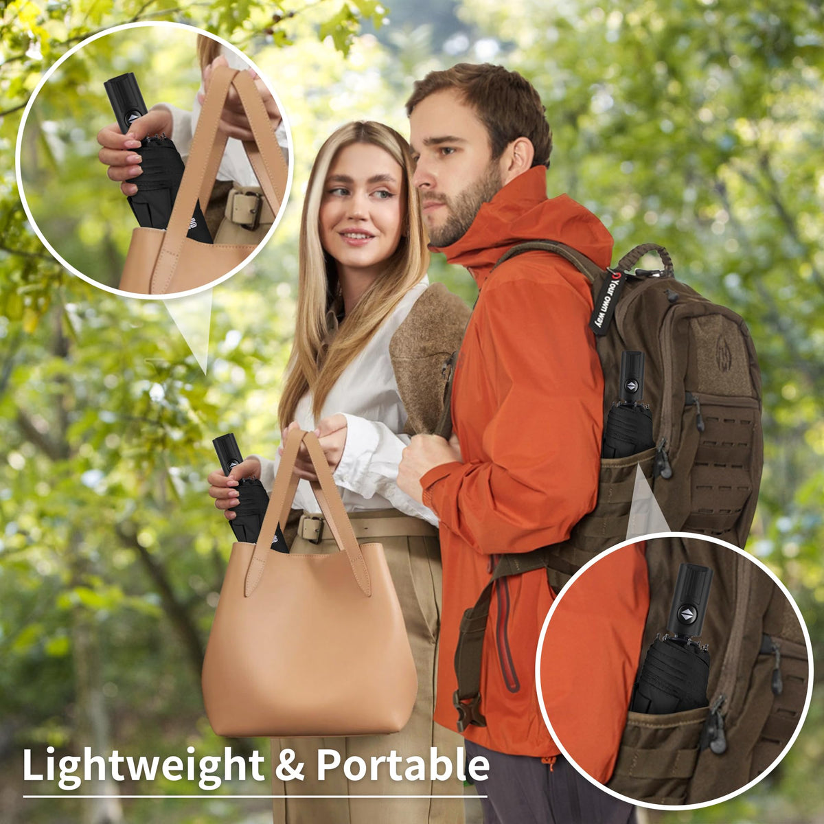 Seniny Windproof Travel Umbrella, Automatic Umbrellas for Rain, Portable & Compact Umbrellas for Backpack, Strong UV for Protection, Folding Small Sun Umbrella for Car, Walking Jansha Store