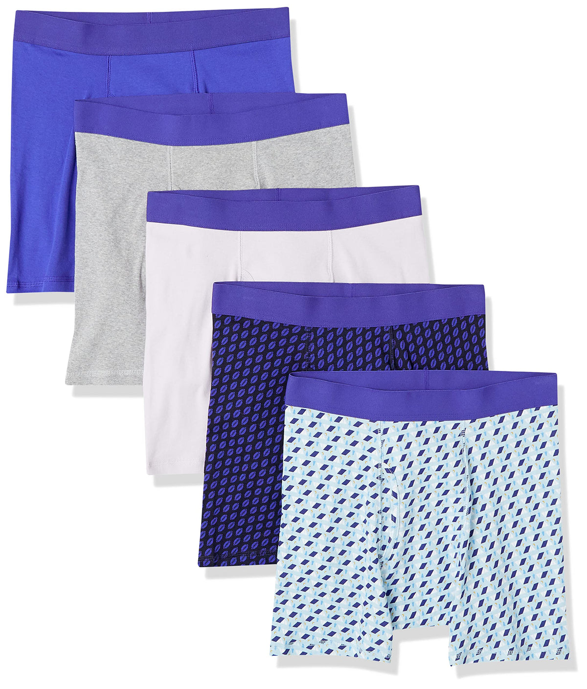 Amazon Essentials Men's Breathable Cotton Boxer Briefs, Tag-Free, Pack of 5 Jansha Store
