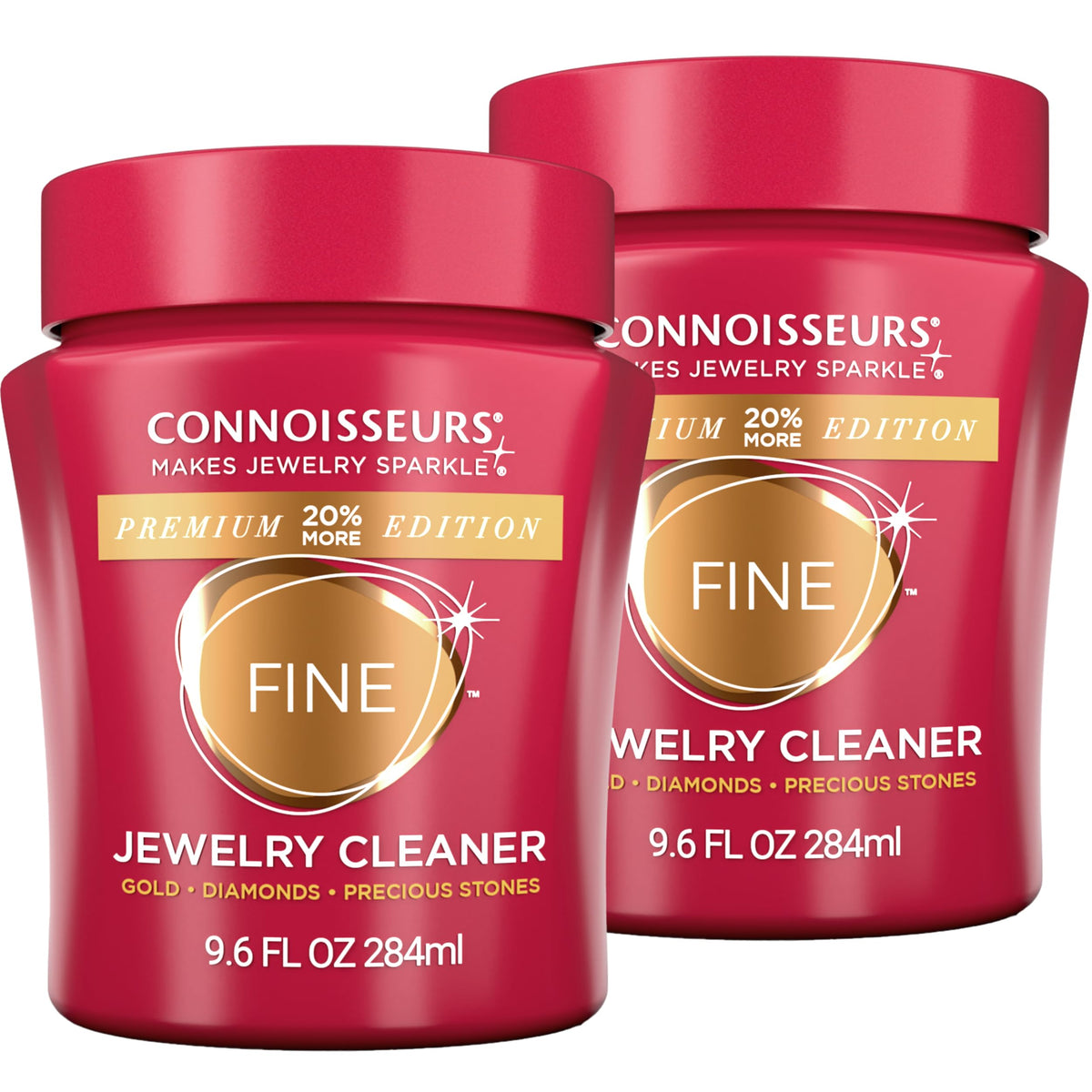 CONNOISSEURS Premium Edition Jewelry Cleaner, Value Size 9.6oz - Pick from Fine, Silver or Delicate Jewelry Cleaner Jansha Store
