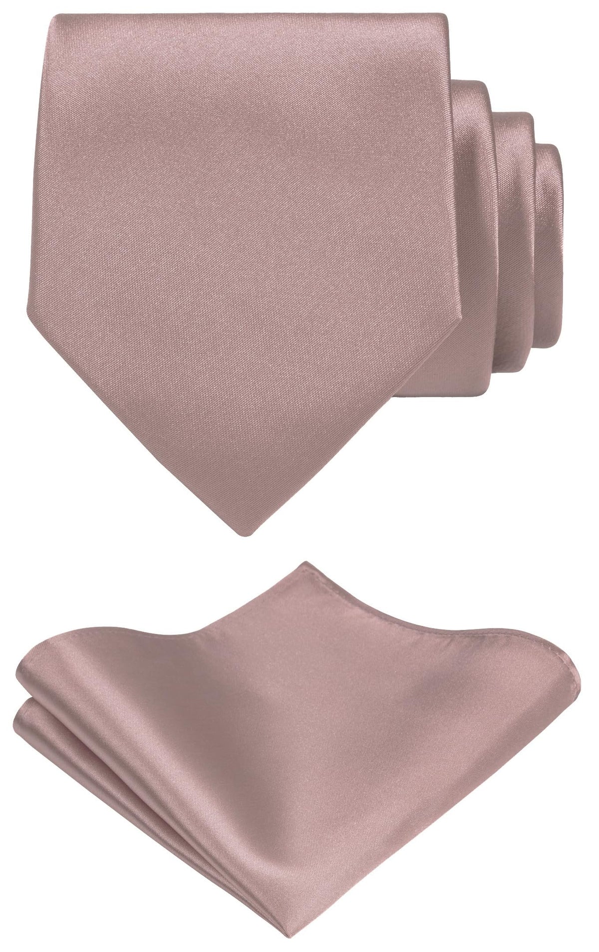 TIE G Solid Satin Woven dyed Color Formal Black Necktie and Pocket Square Sets in Gift Box Jansha Store