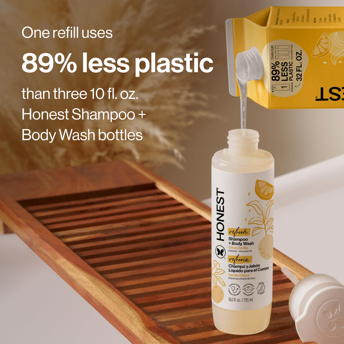 The Honest Company Shampoo & Body Wash, Tear-Free, Fragrance-Free, 10 fl oz Jansha Store